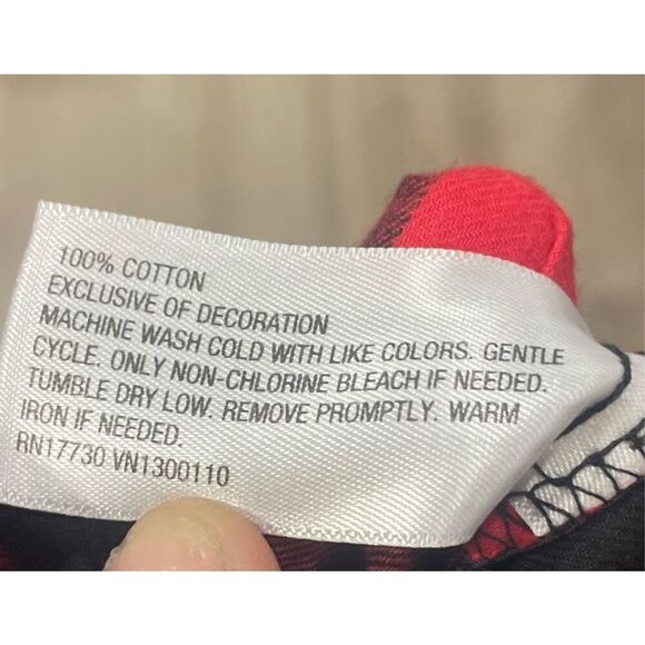 Wondershop at Target Sleep Red Black Flannel Top Small New - Picture 6 of 6